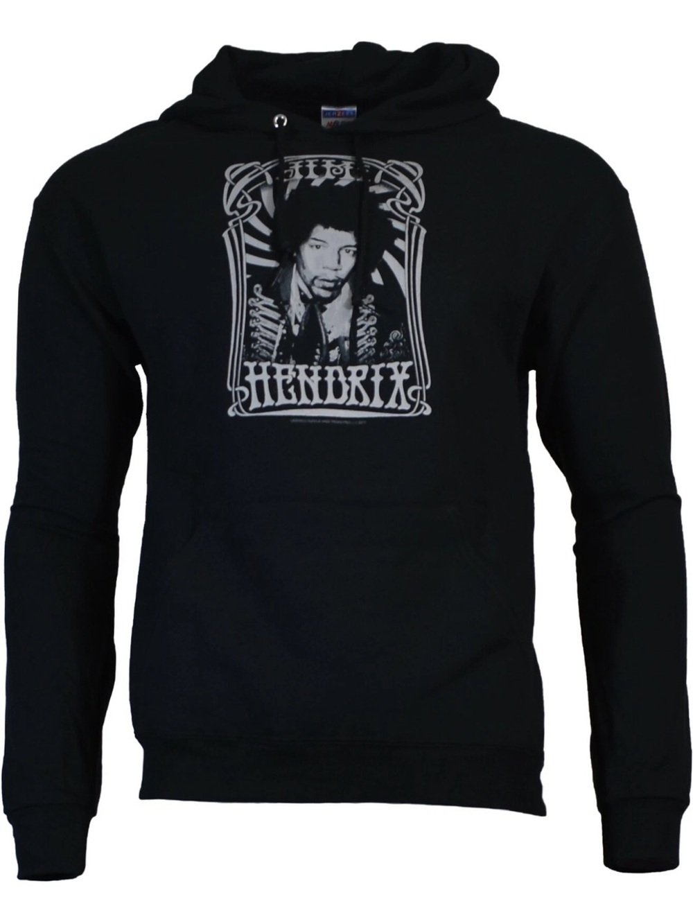 Jimmy Hendrix medium Black Graphic Hoodie with Icon Portrait Print - Unbranded